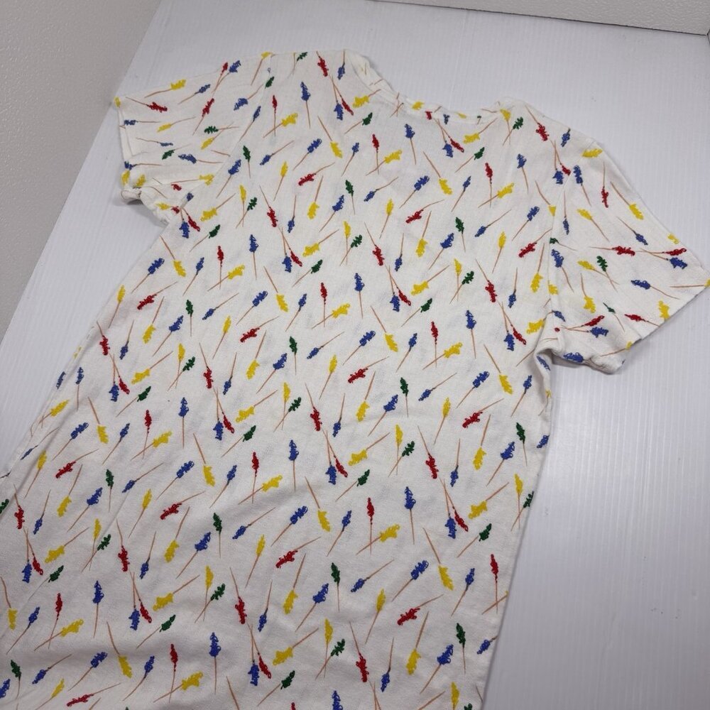 Rachel Antonoff White Preppy Print Fitz Short Sleeve Tee Dress Size Medium - Picture 9 of 9